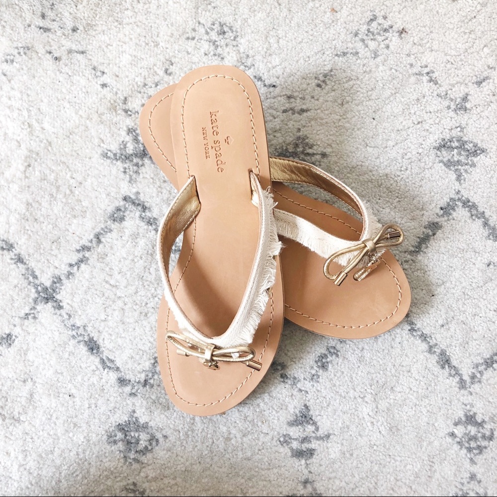 Kate Spade Fringe Flip Flops- size 7